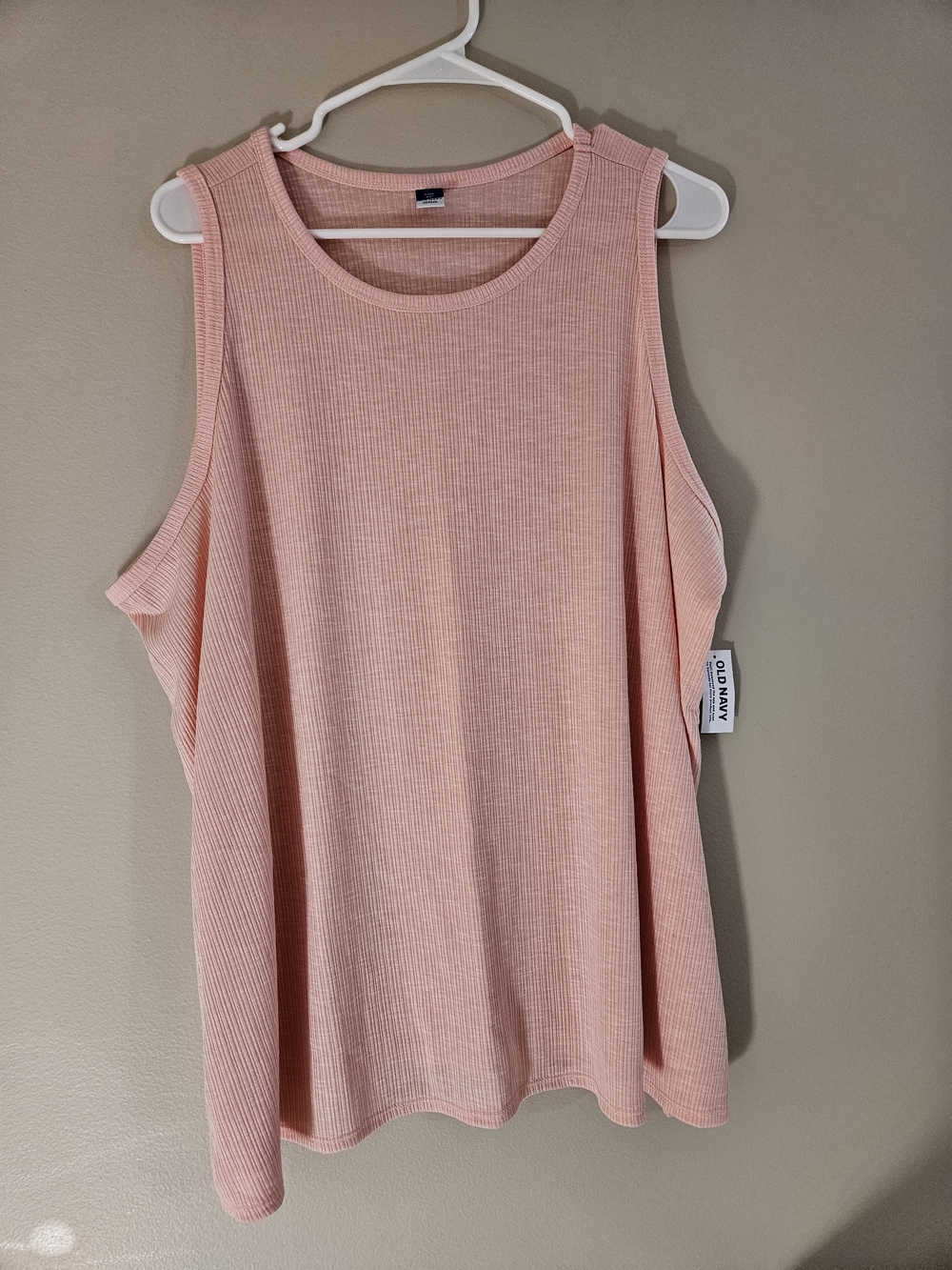 Old Navy Women's Pink Ribbed Sleeveless Tank Top